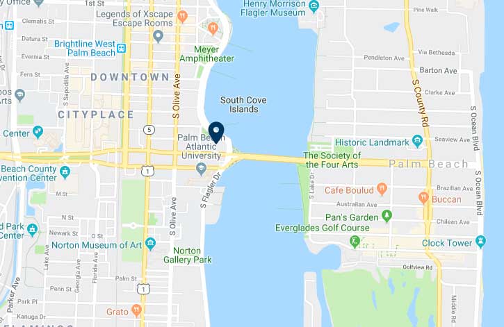 Location map for West Palm Beach office